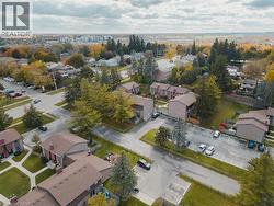 Aerial perspective of suburban area - 