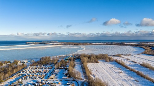 Aerial View - 100 Rue Non Disponible-Unavailable, Chambord, QC - Outdoor With Body Of Water With View