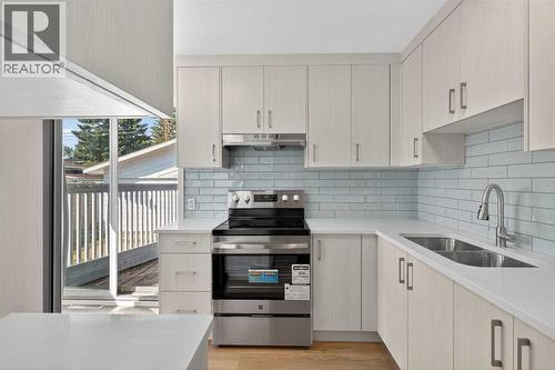 5923 Centre Street Nw, Calgary, AB - Indoor Photo Showing Kitchen With Double Sink With Upgraded Kitchen