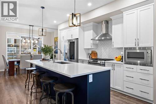 Kitchen - 80 Wolf Gate, Okotoks, AB - Indoor Photo Showing Kitchen With Upgraded Kitchen