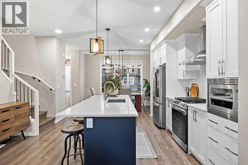 Kitchen - 80 Wolf Gate, Okotoks, AB - Indoor Photo Showing Kitchen With Upgraded Kitchen