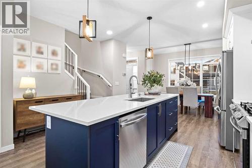 Kitchen - 80 Wolf Gate, Okotoks, AB - Indoor Photo Showing Kitchen With Upgraded Kitchen