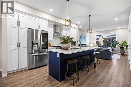 Kitchen - 80 Wolf Gate, Okotoks, AB - Indoor Photo Showing Kitchen With Upgraded Kitchen
