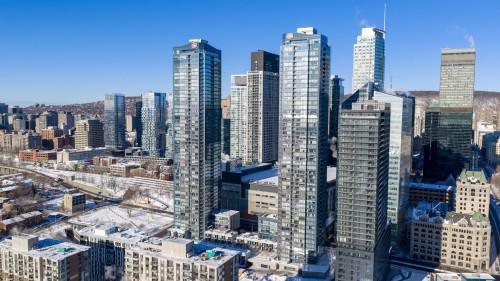 Aerial View - 3005-1288 Rue St-Antoine O., Montréal (Ville-Marie), QC - Outdoor With Facade