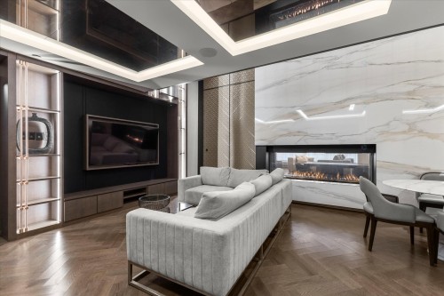 Common room - 3005-1288 Rue St-Antoine O., Montréal (Ville-Marie), QC - Indoor Photo Showing Living Room With Fireplace