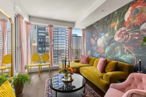 Living Room - 3005-1288 Rue St-Antoine O., Montréal (Ville-Marie), QC - Indoor Photo Showing Living Room
