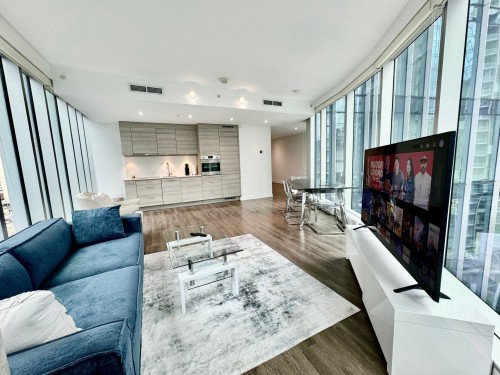 Salon - 1306-1155 Rue De La Montagne, Montréal (Ville-Marie), QC - Indoor Photo Showing Living Room