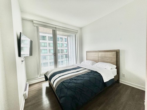 Chambre à coucher - 1306-1155 Rue De La Montagne, Montréal (Ville-Marie), QC - Indoor Photo Showing Bedroom
