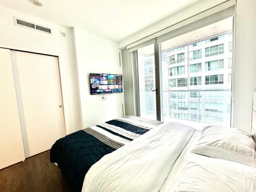 Chambre à coucher - 1306-1155 Rue De La Montagne, Montréal (Ville-Marie), QC - Indoor Photo Showing Bedroom