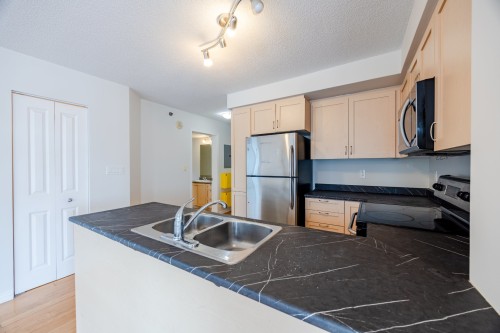 Cuisine - 1210-1200 Rue St-Jacques, Montréal (Ville-Marie), QC - Indoor Photo Showing Kitchen With Double Sink