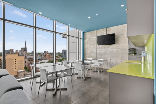 Salle communautaire - 1007-1150 Rue St-Denis, Montréal (Ville-Marie), QC - Indoor Photo Showing Dining Room