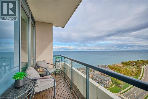 385 Winston Road Unit# 1807, Grimsby, ON - Outdoor With Body Of Water With Balcony With View With Exterior