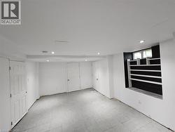 Below grade area with recessed lighting - 