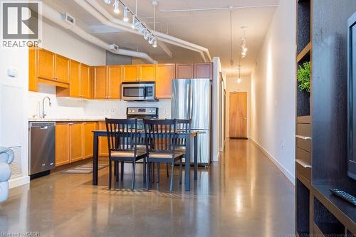 66 Bay Street S Unit# 613, Hamilton, ON - Indoor Photo Showing Kitchen With Stainless Steel Kitchen
