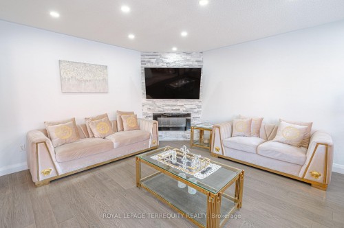 44 Iceberg Trail, Brampton, ON - Indoor Photo Showing Living Room With Fireplace
