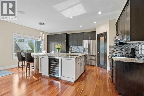 The kitchen of Chef's dreams - 113 Aspen Stone Place Sw, Calgary, AB - Indoor Photo Showing Kitchen With Upgraded Kitchen