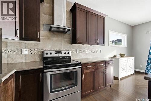 2813 Elgaard Drive, Regina, SK - Indoor Photo Showing Kitchen With Stainless Steel Kitchen With Upgraded Kitchen