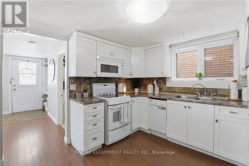 25 Delena Avenue N, Hamilton, ON - Indoor Photo Showing Kitchen With Double Sink