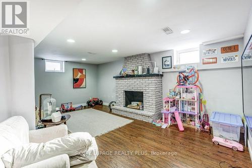 1980 Hartland Drive, Mississauga, ON - Indoor Photo Showing Basement With Fireplace