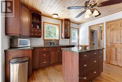 Birch cabinets & granite countertops - 