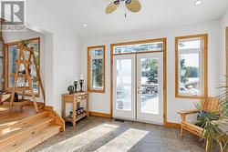 Garden doors from sunroom to deck - 