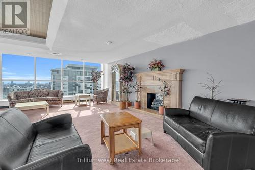 1003 - 375 King Street N, Waterloo, ON - Indoor Photo Showing Living Room With Fireplace