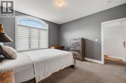 Bedroom with carpet floors and baseboards - 