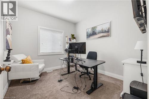 Home office featuring light carpet and baseboards - 346 Moorlands Crescent, Kitchener, ON - Indoor Photo Showing Office