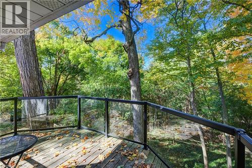 View of wooden terrace - 279 Ferndale Place, Waterloo, ON - Outdoor With Balcony