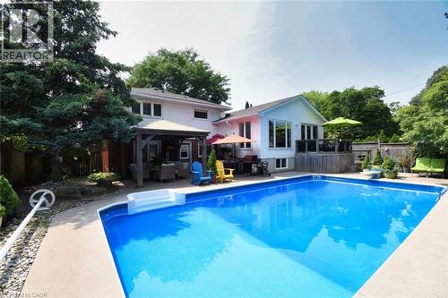 4131 Lorraine Crescent, Burlington, ON - Outdoor With In Ground Pool With Deck Patio Veranda With Backyard With Exterior