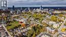 Aerial overview of property's location featuring nearby urban area - 134 Courtland Avenue E, Kitchener, ON 