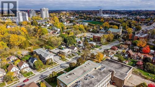 Aerial view of residential area - 138 Courtland Avenue E, Kitchener, ON 