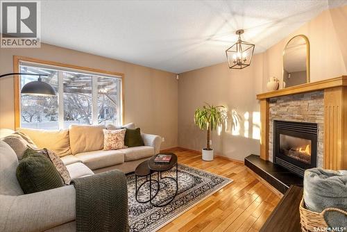 2916 Wimbledon Drive, Regina, SK - Indoor Photo Showing Living Room With Fireplace