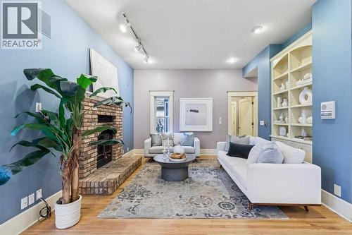 3019 6 Street Sw, Calgary, AB - Indoor Photo Showing Other Room With Fireplace