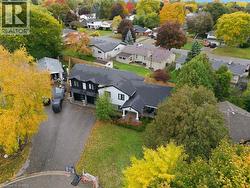 Aerial perspective of suburban area - 
