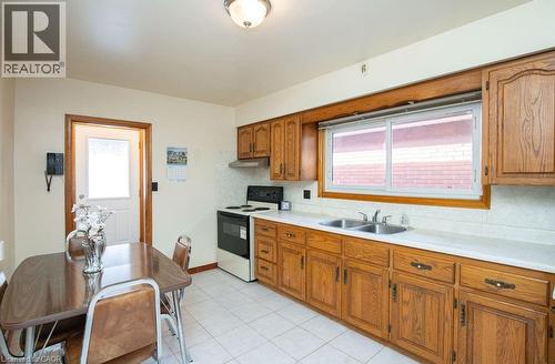 313 Barton Street W, Hamilton, ON - Indoor Photo Showing Kitchen With Double Sink