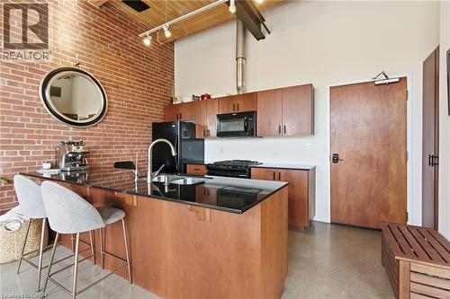 85 Spruce Street N Unit# 203, Cambridge, ON - Indoor Photo Showing Kitchen With Double Sink