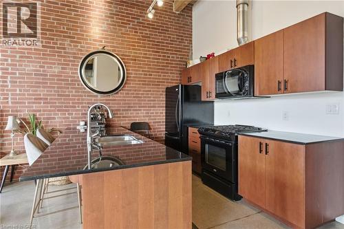 85 Spruce Street N Unit# 203, Cambridge, ON - Indoor Photo Showing Kitchen With Double Sink