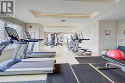 Gym with recessed lighting - 
