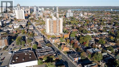 Aerial view of property's location with nearby urban area - 547 King Street E, Hamilton, ON 