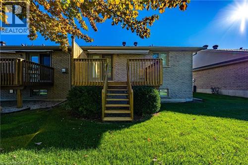 Deck with awning unit. - 510 Queensway W Unit# 5, Simcoe, ON - Outdoor