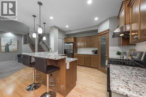 76 Evanspark Circle Nw, Calgary, AB - Indoor Photo Showing Kitchen With Upgraded Kitchen