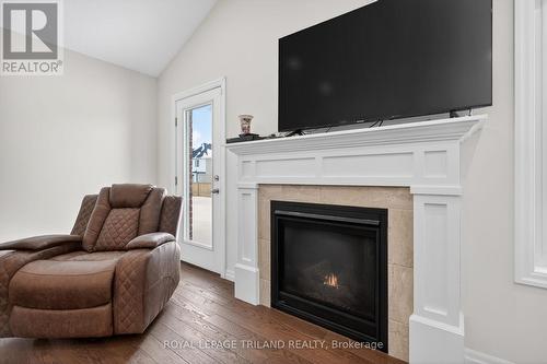 64 Ambrosia Path, St. Thomas, ON - Indoor Photo Showing Living Room With Fireplace