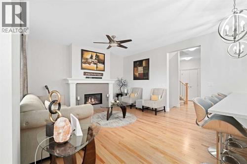 115 Mahogany Way Se, Calgary, AB - Indoor With Fireplace