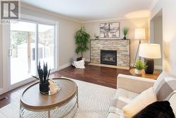 Family room with gas fireplace - 