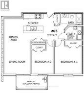 Unit 205 Floor Plan - 