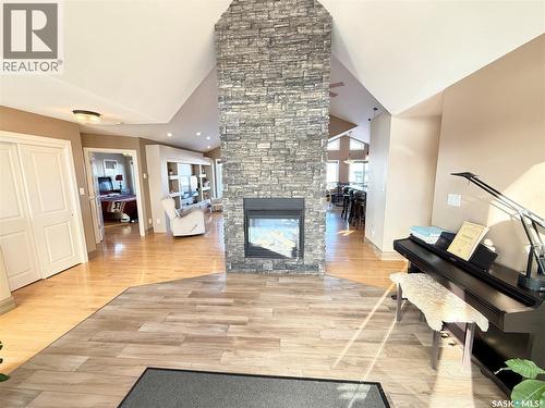 785 Washington Drive, Weyburn, SK - Indoor With Fireplace