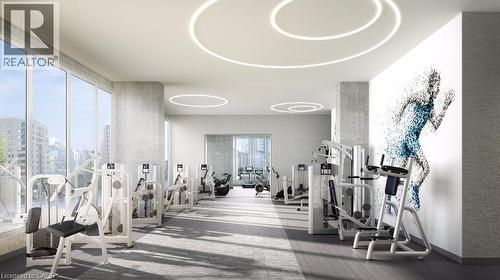 100 Dalhousie Street Unit# 4710, Toronto, ON - Indoor Photo Showing Gym Room