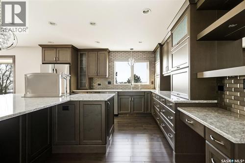 Matt Acreage, Edenwold, SK - Indoor Photo Showing Kitchen With Upgraded Kitchen