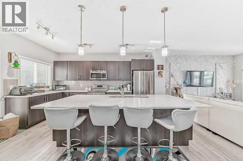 57 Cornerstone Manor N, Calgary, AB - Indoor Photo Showing Kitchen With Upgraded Kitchen